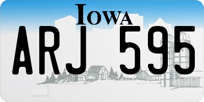 IA license plate ARJ595