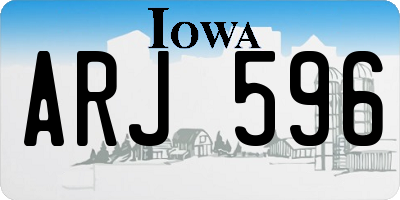 IA license plate ARJ596