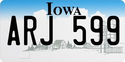 IA license plate ARJ599