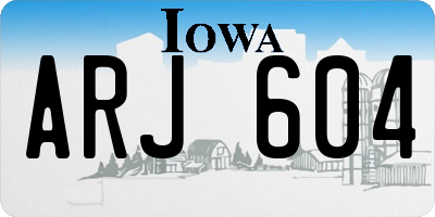 IA license plate ARJ604