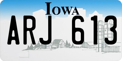 IA license plate ARJ613