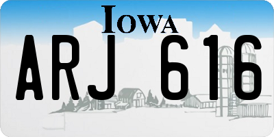 IA license plate ARJ616
