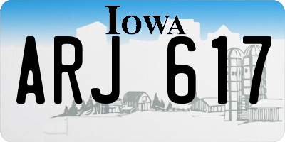 IA license plate ARJ617