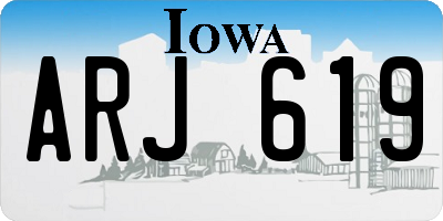 IA license plate ARJ619