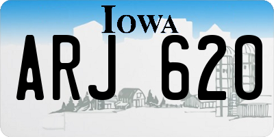 IA license plate ARJ620