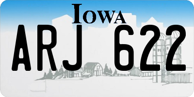 IA license plate ARJ622