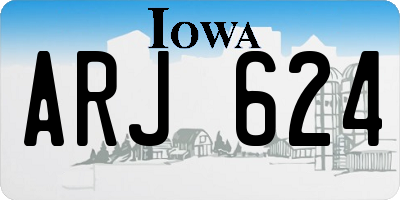 IA license plate ARJ624