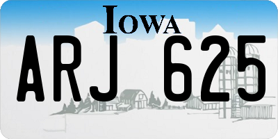 IA license plate ARJ625