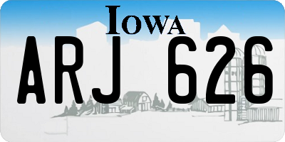 IA license plate ARJ626
