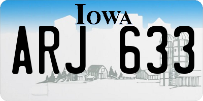 IA license plate ARJ633