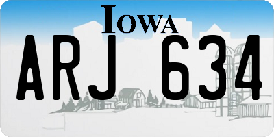 IA license plate ARJ634