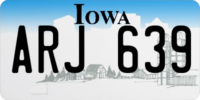 IA license plate ARJ639