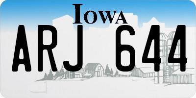 IA license plate ARJ644