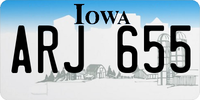 IA license plate ARJ655