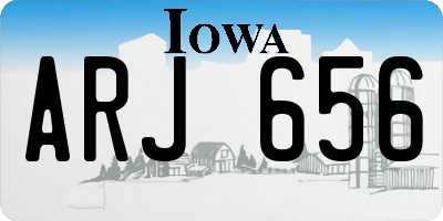 IA license plate ARJ656
