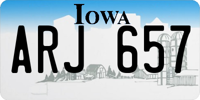 IA license plate ARJ657