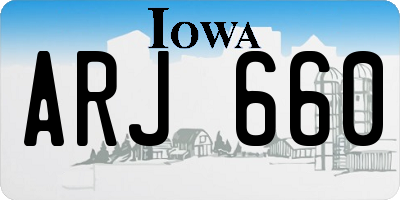 IA license plate ARJ660