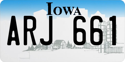IA license plate ARJ661