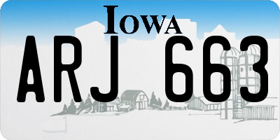 IA license plate ARJ663