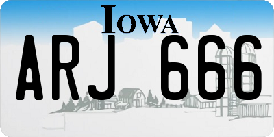 IA license plate ARJ666