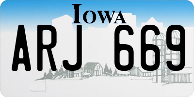 IA license plate ARJ669