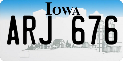IA license plate ARJ676