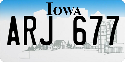 IA license plate ARJ677
