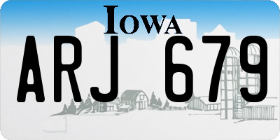 IA license plate ARJ679