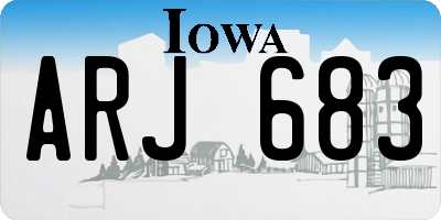 IA license plate ARJ683