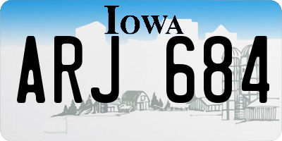 IA license plate ARJ684