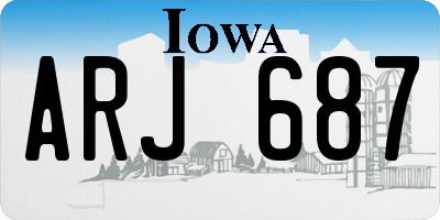 IA license plate ARJ687