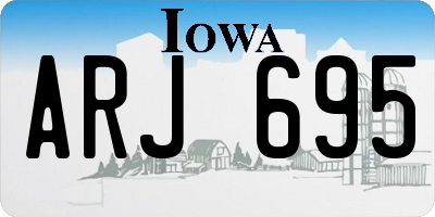 IA license plate ARJ695