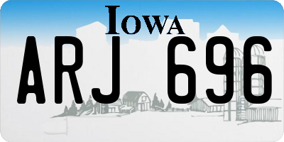 IA license plate ARJ696