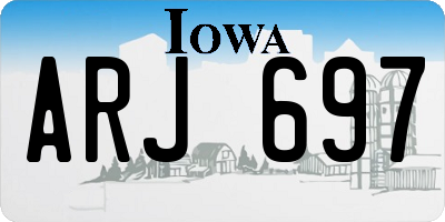 IA license plate ARJ697