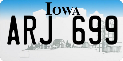 IA license plate ARJ699