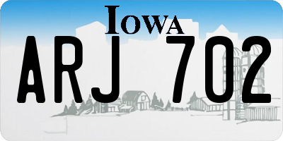 IA license plate ARJ702