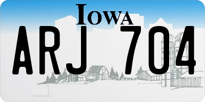 IA license plate ARJ704