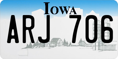 IA license plate ARJ706