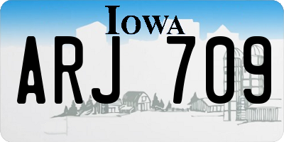IA license plate ARJ709