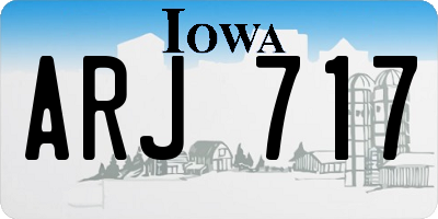 IA license plate ARJ717