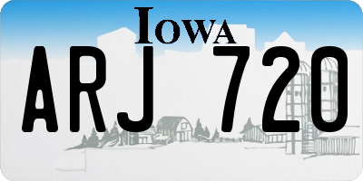 IA license plate ARJ720