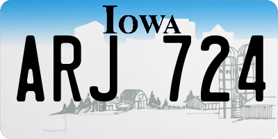 IA license plate ARJ724