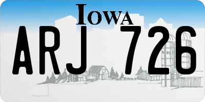 IA license plate ARJ726