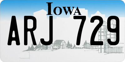 IA license plate ARJ729