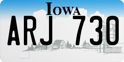 IA license plate ARJ730
