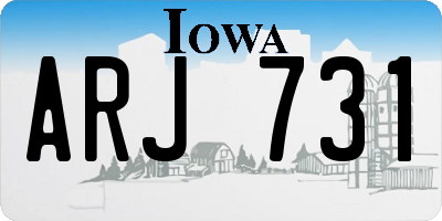 IA license plate ARJ731