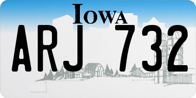 IA license plate ARJ732