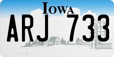 IA license plate ARJ733