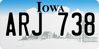 IA license plate ARJ738