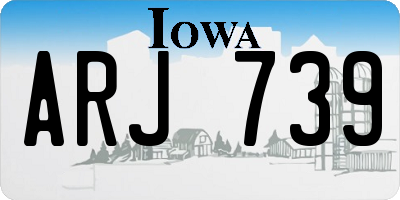 IA license plate ARJ739